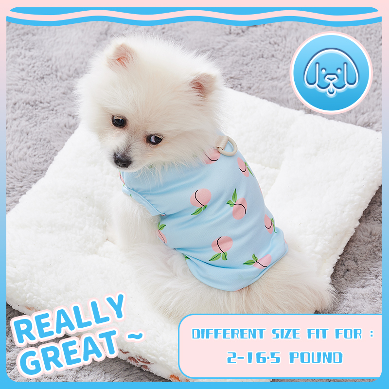 Pink Peach Pattern Vest for Pe - Pet Supplies York บทวิจารณ์และราคา