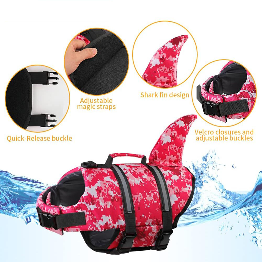 Dog Life Jacket Shark Ripstop  - Dog Life Jacket บทวิจารณ์และราคา