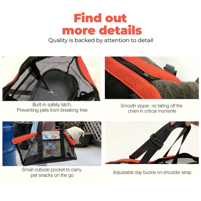 Pet Carrier Bags Mesh Breathab - Pet Supplies For Less บทวิจารณ์และราคา