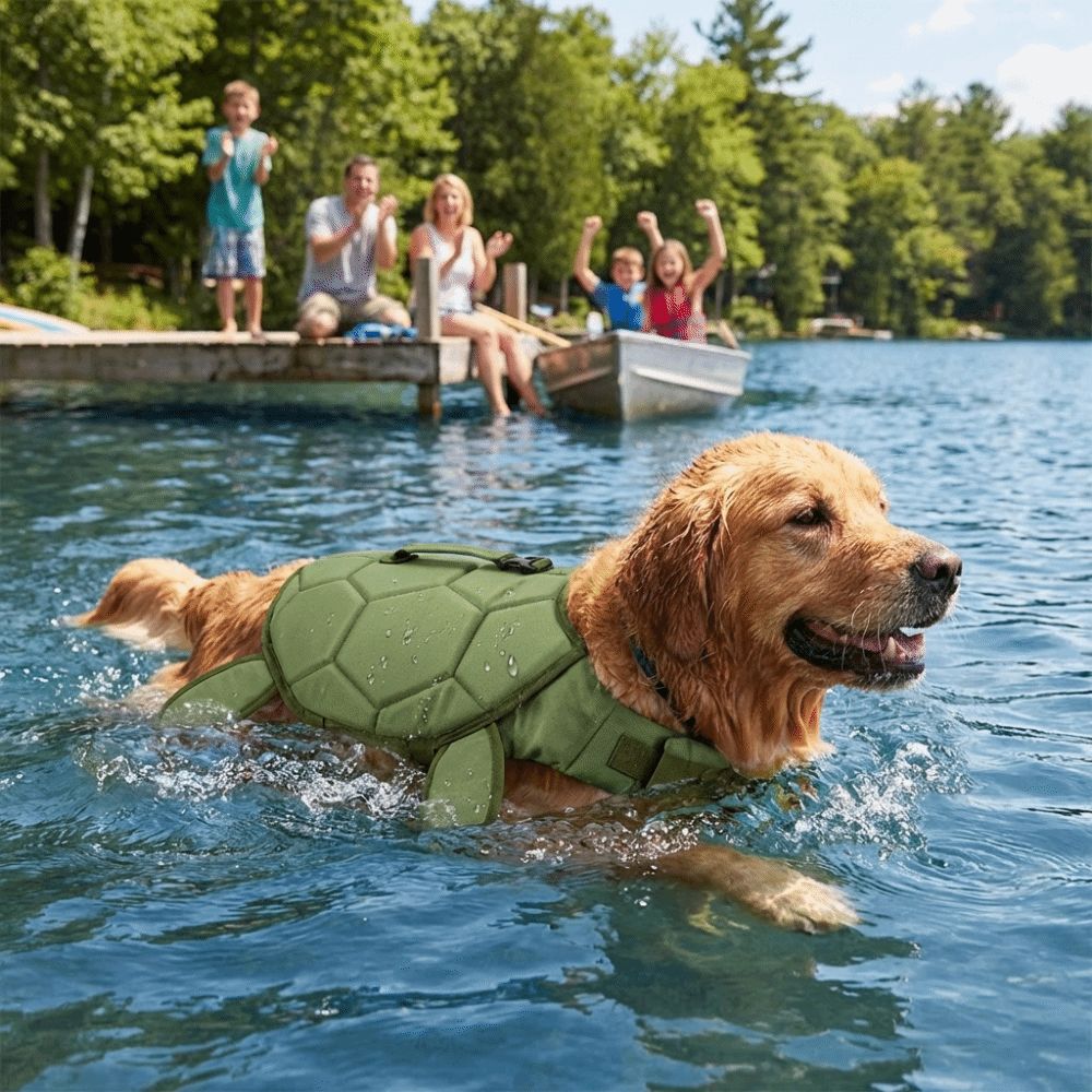 Cute Turtle Shape Pet Life Jac - Dog Life Jacket บทวิจารณ์และราคา